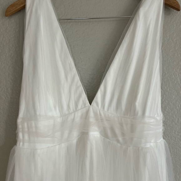 NWOT Heavenly Hues White Tulle Sleeveless Maxi Dress - Picture 10 of 10